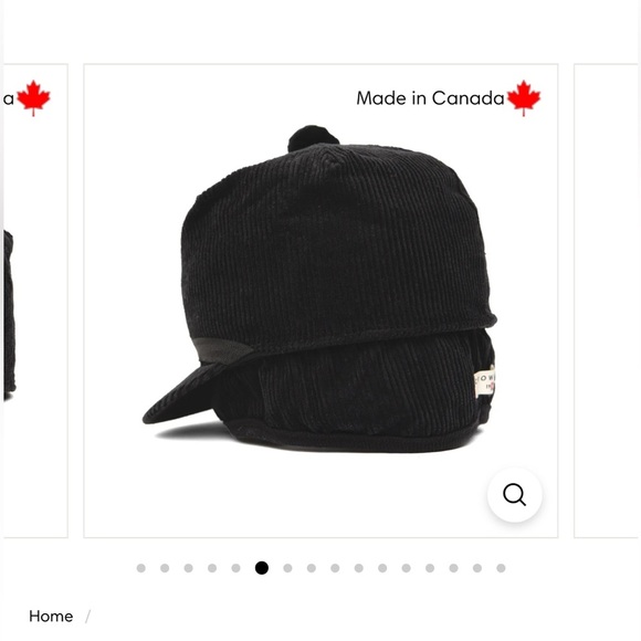 Crowncap Corduroy Stockman Cap NWT Black - Picture 3 of 7